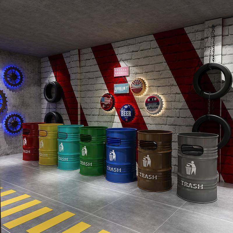 创QAH意铁桶垃圾桶工油业风大容美量式个性复古大外号公园箱商用,淘宝优惠券,粉丝福利购,淘宝优惠卷