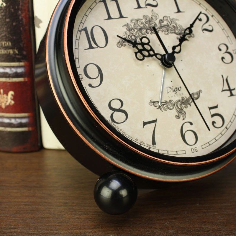 座钟复古美式客厅桌面时钟台式家用钟表摆件艺术摆钟卧室床头闹钟,淘宝优惠券,粉丝福利购,淘宝优惠卷