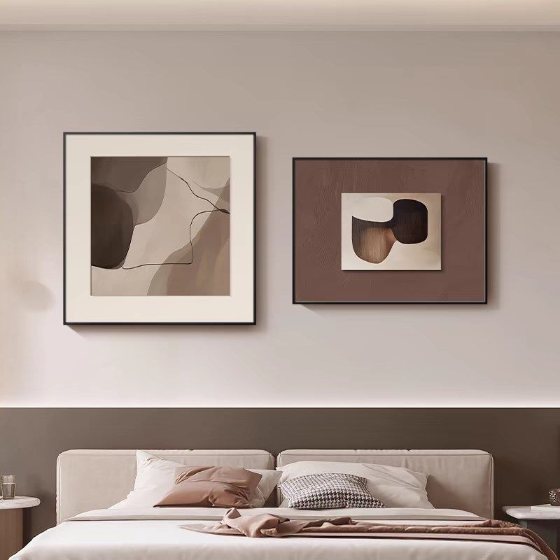 现代简约卧室床头装饰画抽象艺术房间主卧背景墙挂画高级感墙壁画,淘宝优惠券,粉丝福利购,淘宝优惠卷