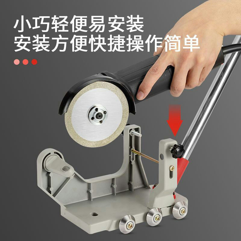 Angle grinder turns into hand push electric seam cleaning machine in seconds, modified ceramic tile seam cleaning machine bracket, automatic seam cleaning tool