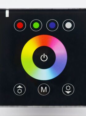 工厂直销12-24VRGBW全触摸面板灯带灯条LED控制器LED调光器