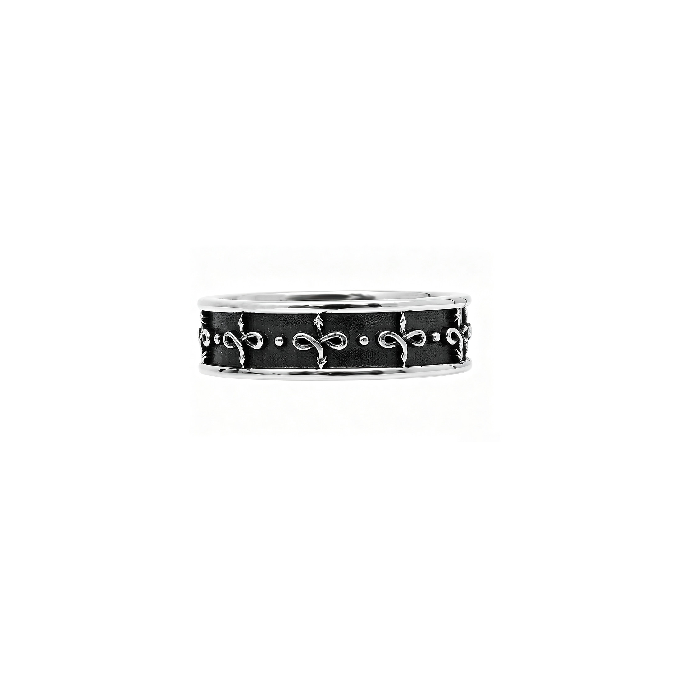 S925 silver antique old dragon and snake couple ring