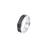 S925 silver antique old dragon and snake couple ring