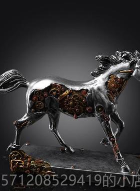 新款狼艺摆件工风复古客厅书房办公室装饰品工业品餐酒吧艺厅术品