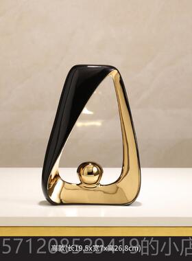 新款意式简轻柜奢件客厅电视酒摆柜装饰办公室高端极艺术品软装高