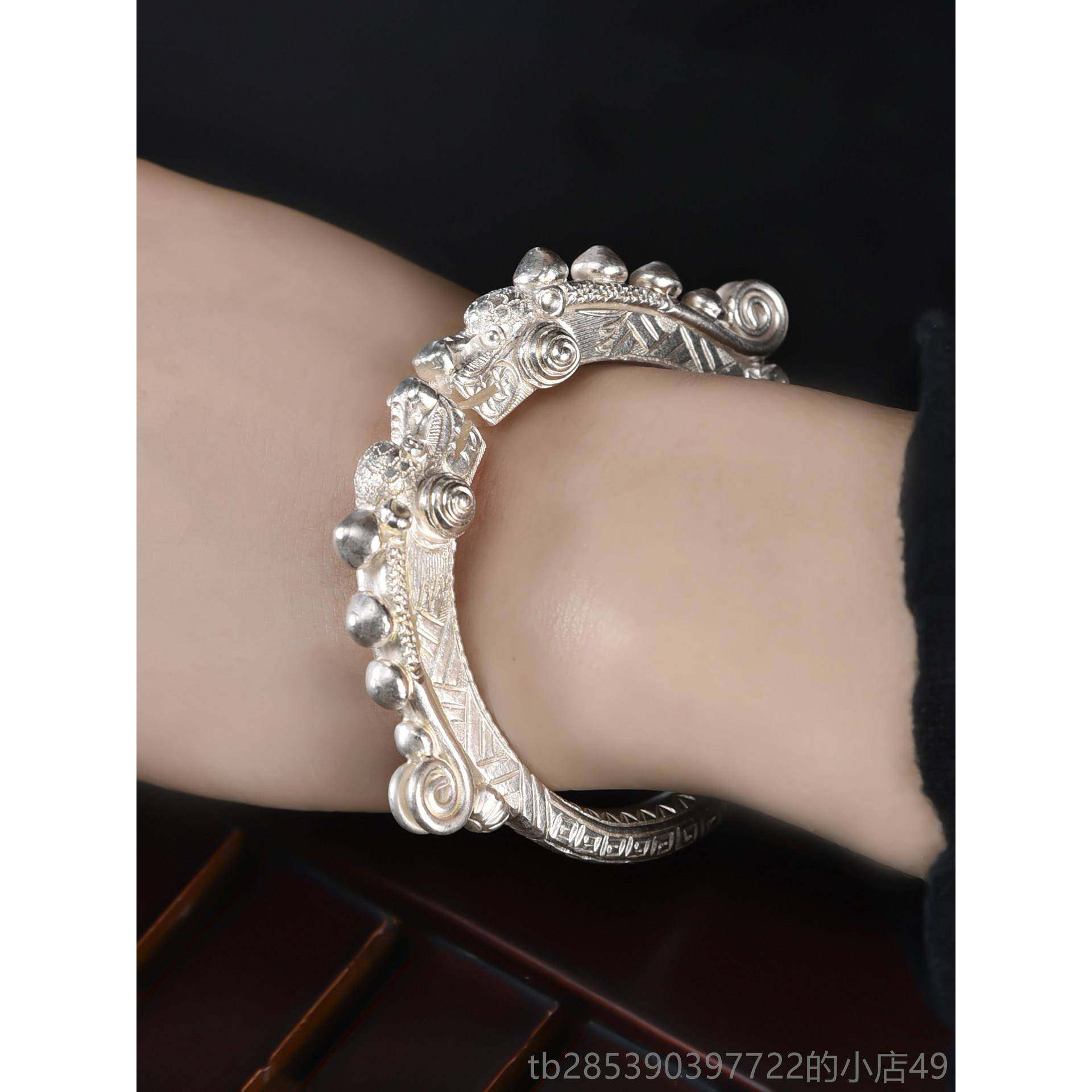 新款古风镯女纯银中国手风999纯银手镯中男女性活口时尚个龙性潮,淘宝优惠券,粉丝福利购,淘宝优惠卷