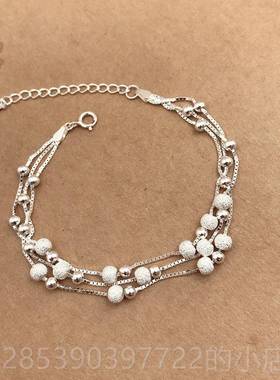 新款999纯银手錬女nsi小众设计2022年新款镯女生生日礼物手淡风冷