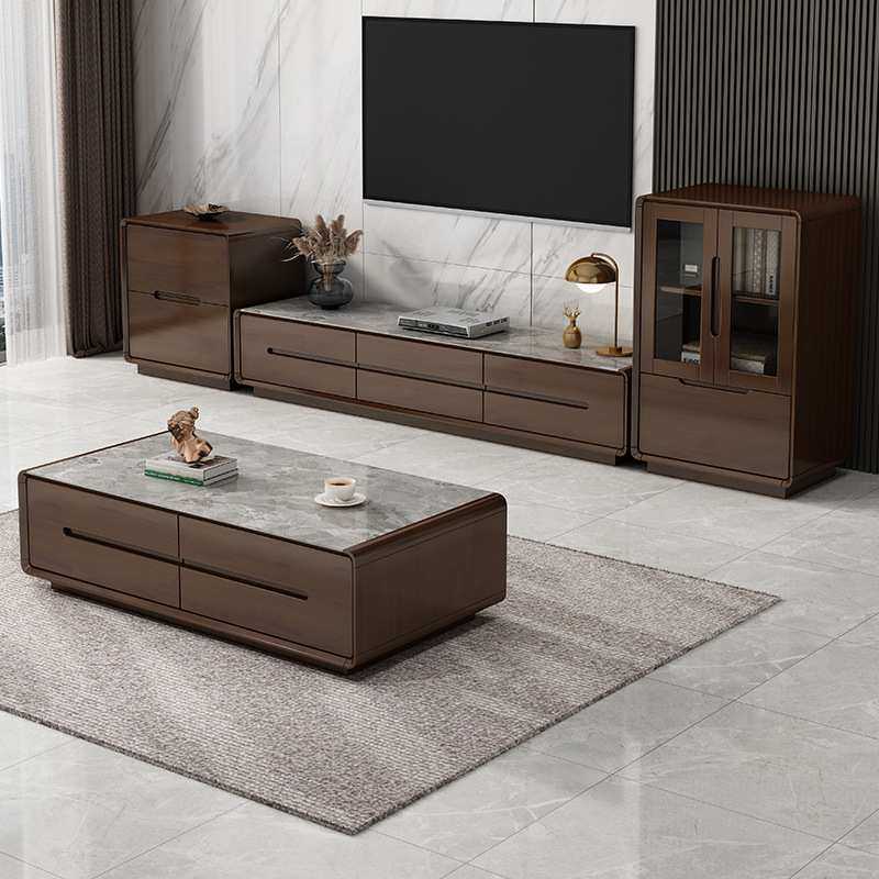 北欧电视柜茶几组合岩板电视柜轻奢意式简约客厅小户型墙壁柜地柜,淘宝优惠券,粉丝福利购,淘宝优惠卷
