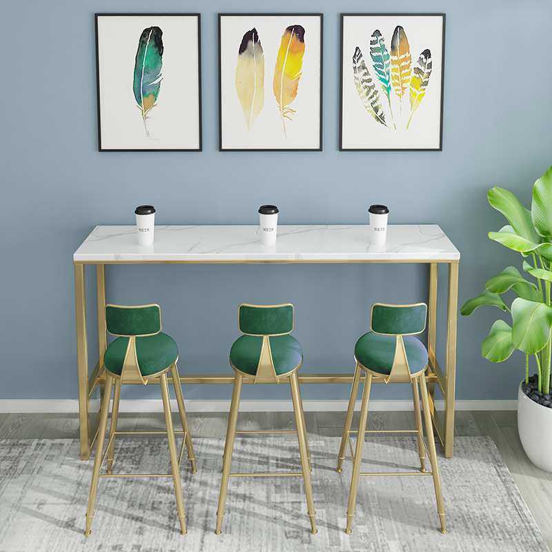 北欧实木靠窗长条小吧台桌家用大理石靠墙奶茶店吧台高脚桌椅组合,淘宝优惠券,粉丝福利购,淘宝优惠卷