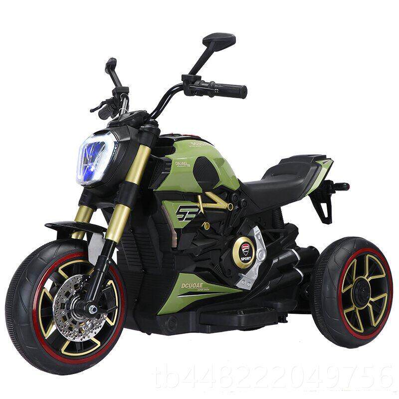 Genuine children's electric motorcycle, super large, child-friendly, can seat two people, 3-0 years old, 1 male and female, baby car, four-wheeled car, small