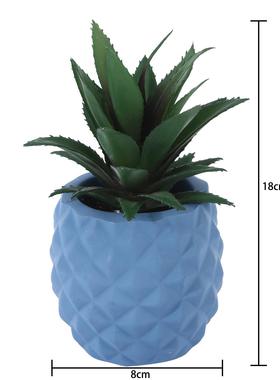 树脂工艺品菠萝植物绿植办公桌摆件送女友礼品多肉花盆假花盆景