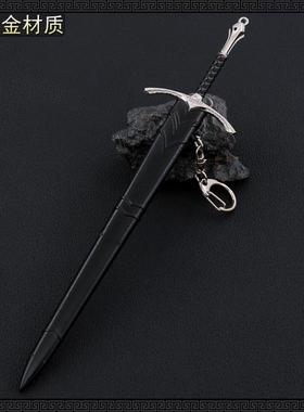指环王魔戒阿拉贡纳西尔圣剑甘道夫敌击剑带鞘武器模型工艺品摆件