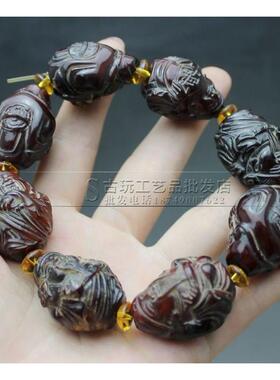 古玩杂件复古牛角手链 牛角手链手串2