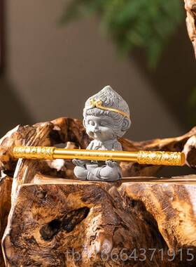 正品朱仁铜如意金箍套装笔铜笔齐天大胜笔礼架摆件悟空棒炳铜笔物