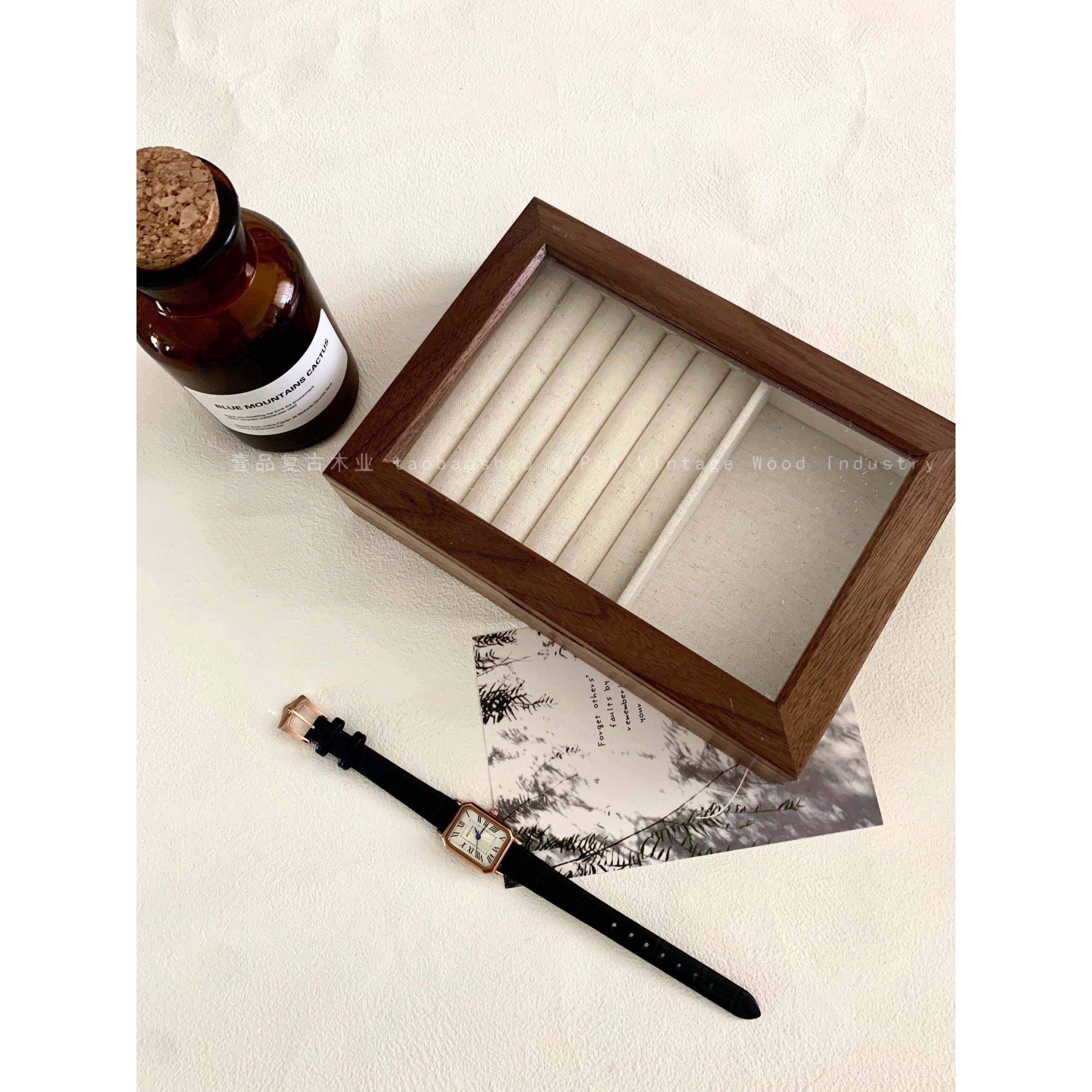 正品桃古实复木首饰盒胡木收纳盒戒指麻布内饰品盒衬陈列道具展示,淘宝优惠券,粉丝福利购,淘宝优惠卷