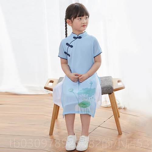 高档六一节儿童演出服装民风童男装女童合国唱服汉服园表演服幼儿 - 图0