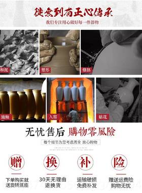 高档聚盆摆景件德宝镇陶瓷器客关厅玄花盆水浅金鱼缸花盆开业装饰