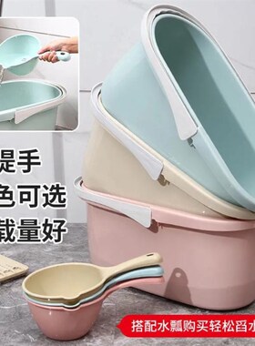 拖把桶长方形带轮子大号家用平板拖布桶单桶拖地桶洗涮墩布挤水桶