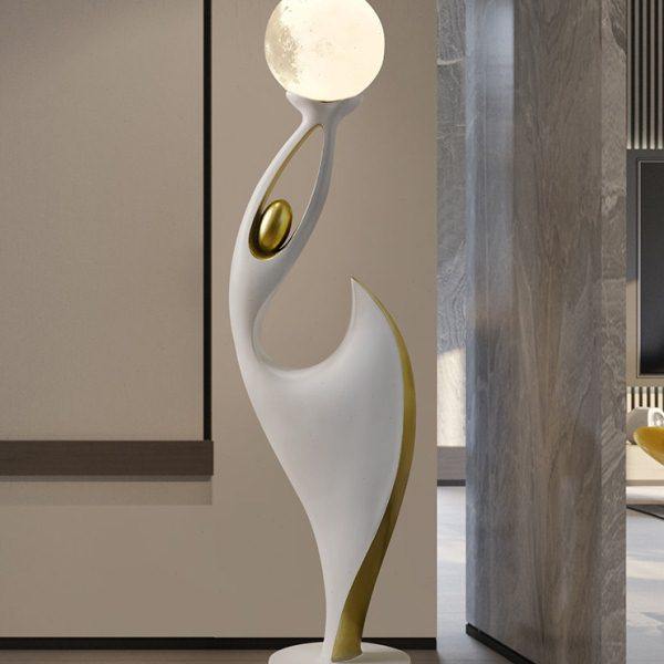 大型落地灯摆件客厅电视柜沙发旁玄关边艺术人物轻奢家居软装饰品,淘宝优惠券,粉丝福利购,淘宝优惠卷