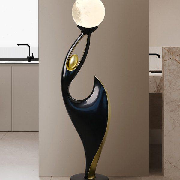 大型落地灯摆件客厅电视柜沙发旁玄关边艺术人物轻奢家居软装饰品,淘宝优惠券,粉丝福利购,淘宝优惠卷