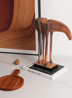 创极简复古风抽象木马桌件办公室FC-SZ240书柜展厅面摆新奇特意装