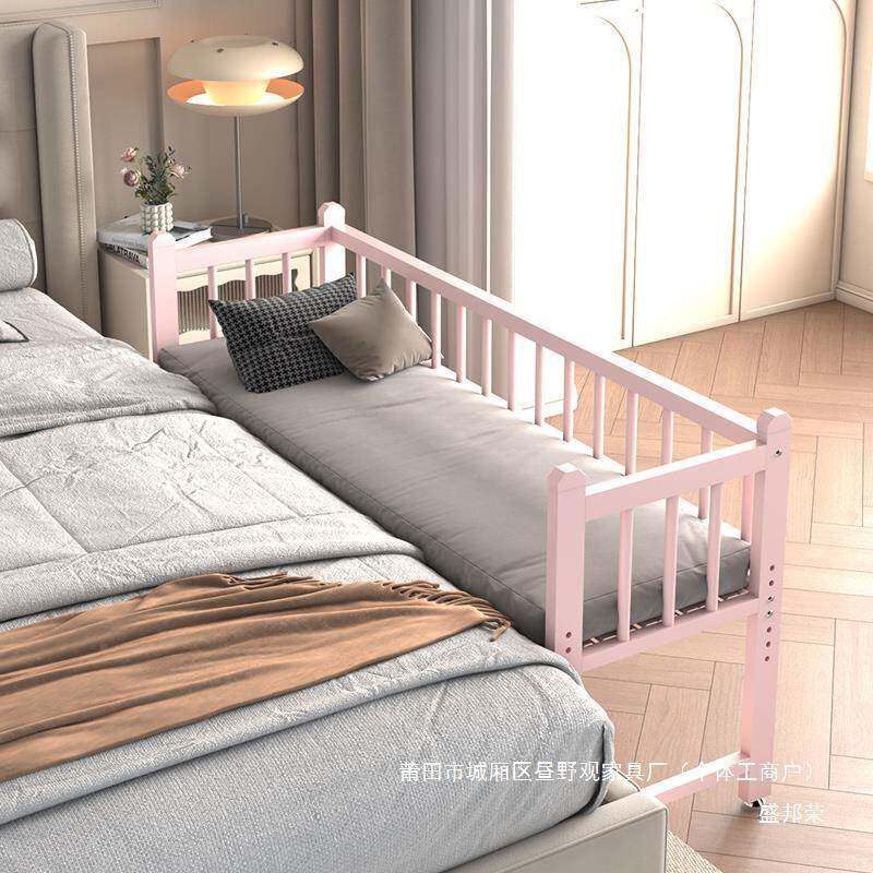 婴床dby-1115儿加高铁艺宝宝拼接小床衔接童可升降延边儿护栏防摔 - 图1