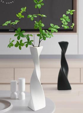 新房面饰桌客厅电视柜感入户白色电视门品隔断装过道玄关绿植摆件