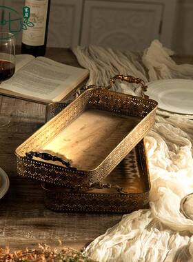 工美式乡村复A2847古铁艺摆件可风壁挂宿装饰花篮业金属工民艺品