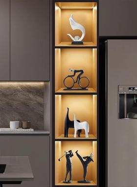 轻奢酒柜柜客摆件电视艺术家居装饰品公办室风生SHDK1703水起厅感