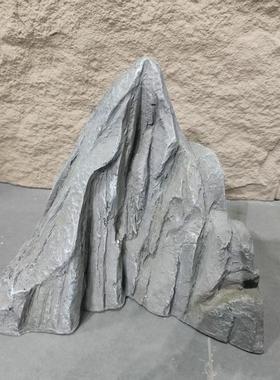 仿真玻璃钢石头摆件 庭院花园装饰岩石 虎劈石 石林 石峰