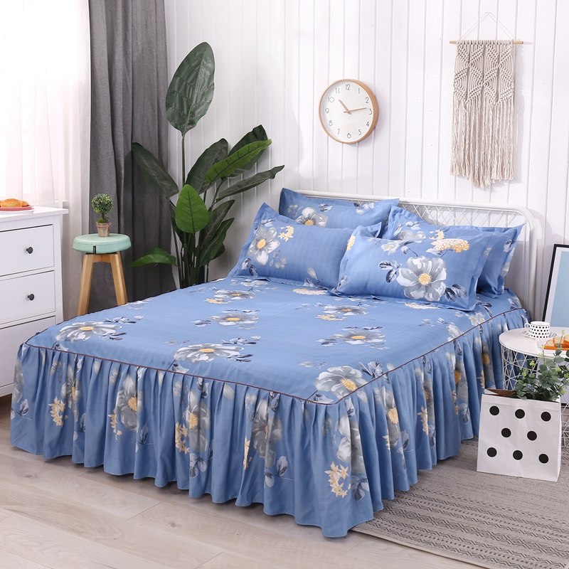 全活性棉单件厚床罩床裙式床垫套4四件套件1.21.5m1.8米床上用品,淘宝优惠券,粉丝福利购,淘宝优惠卷