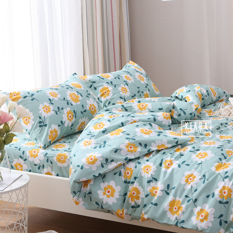 明亮花朵小清新秋冬被套单件纯棉加厚斜纹全棉布被罩150x200X230,淘宝优惠券,粉丝福利购,淘宝优惠卷