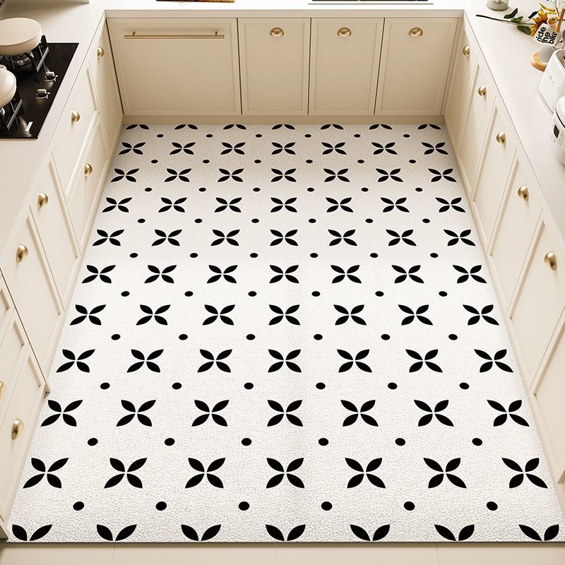 Kitchen special floor mats waterproof and oil-proof PVC wipeable and washable home restaurant carpet foyer non-slip anti-dirty floor mats