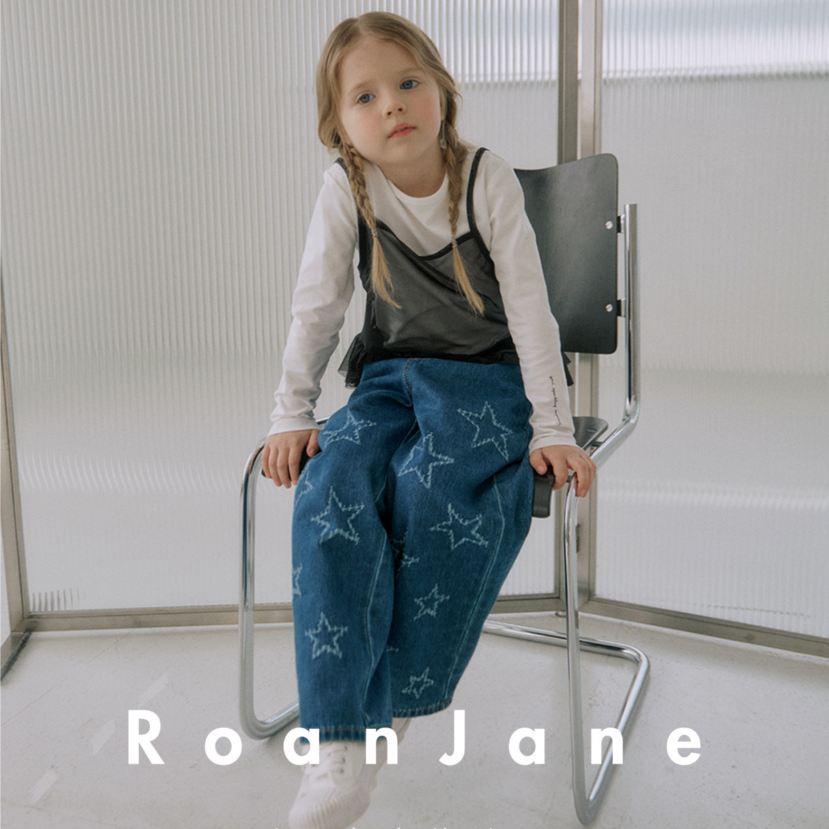 RoanJane童装韩国儿童牛仔裤星星刺绣男童长裤蓝女童裤子纯棉春秋,淘宝优惠券,粉丝福利购,淘宝优惠卷