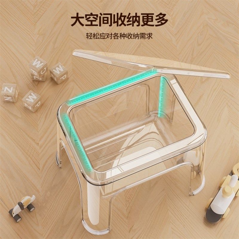 透明收纳凳子家用客厅浴室宠物用品洗漱儿童加厚储物亚克力,淘宝优惠券,粉丝福利购,淘宝优惠卷