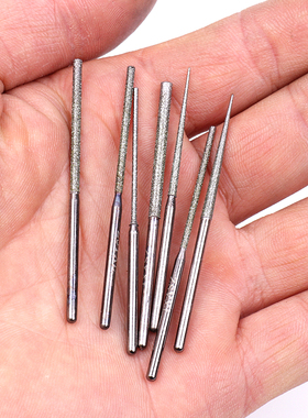 加长金刚砂打磨针玉石扩孔针 玻璃陶瓷蜜蜡打磨工具 翡翠扩孔修磨