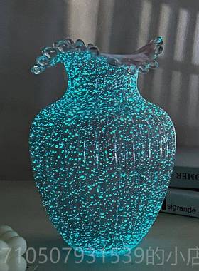 正品夜L3家14 光粉浪花口小众清新风花瓶装饰摆件女生送色礼物居