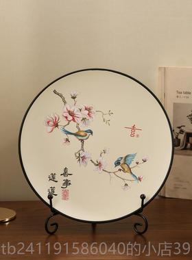 高档新中式古风玄关客厅电视柜茶室摆件件花国瓶装新家家居装饰品