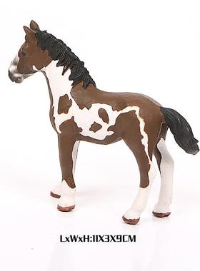 动物模型千里马 实心仿真动物马模型 装饰摆件 形态逼真 大号26款
