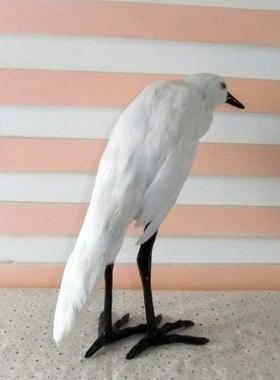 仿真羽毛白鹭 手工艺品 教学模型动物 景观园林装饰品摆件