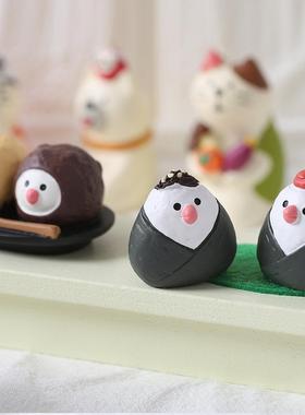 考拉达摩猫咪枫树文鸟小动物树脂可爱手工摆件桌面树脂小摆件