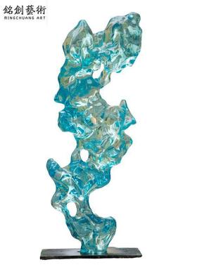 酒店大堂新中式铂晶太湖石落地摆件树脂雕塑艺术品软装饰创意摆件