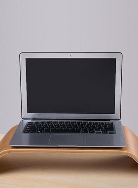 通用型笔记本电脑台式机显示器支撑架子 简约木制架底座支架