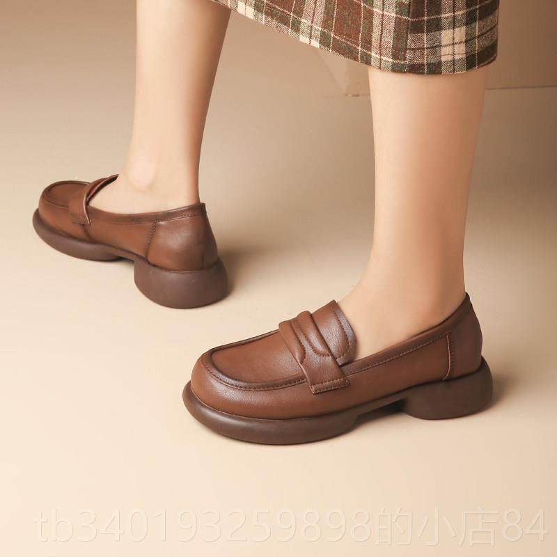 新款皮软底妈妈鞋舒适皮鞋大女鞋春秋冬乐福鞋码中老真年人秋2024,淘宝优惠券,粉丝福利购,淘宝优惠卷