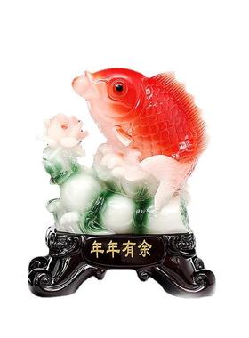 连年年有余招财风水摆件创意电视酒柜办公客厅家居收银台吧台装饰