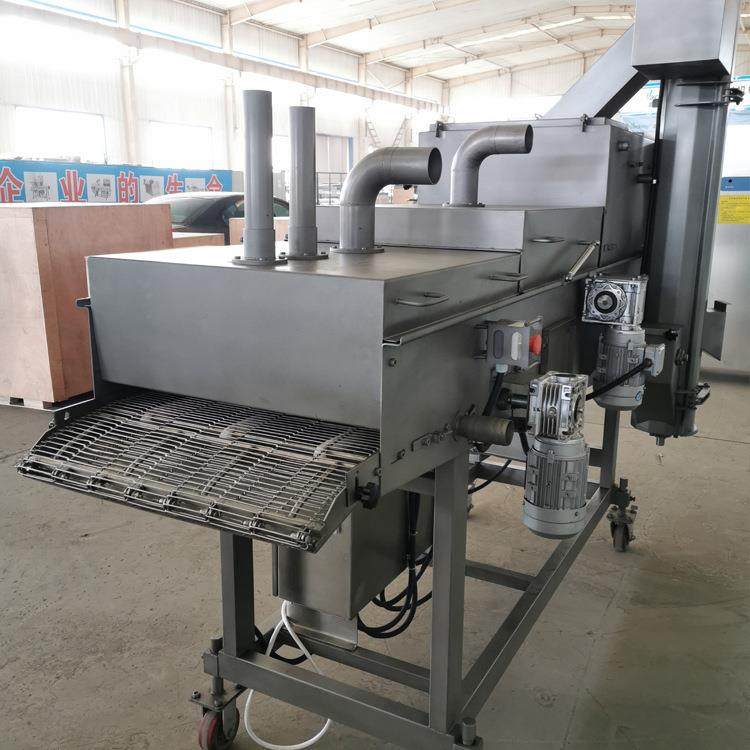隧道式鸡排上粉机鱼排裹粉机器调理品拍粉裹涂设备厂家鸡排上浆机,淘宝优惠券,粉丝福利购,淘宝优惠卷