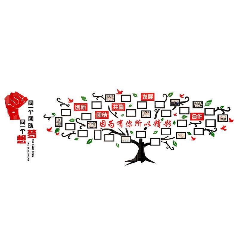 团队梦想精彩办公照片装饰墙3d立体亚克力墙贴公司员工形象文化墙,淘宝优惠券,粉丝福利购,淘宝优惠卷