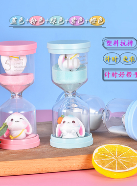 沙漏计时器儿童防摔10-学0分钟3生作业吃饭一小件桌面摆时装饰