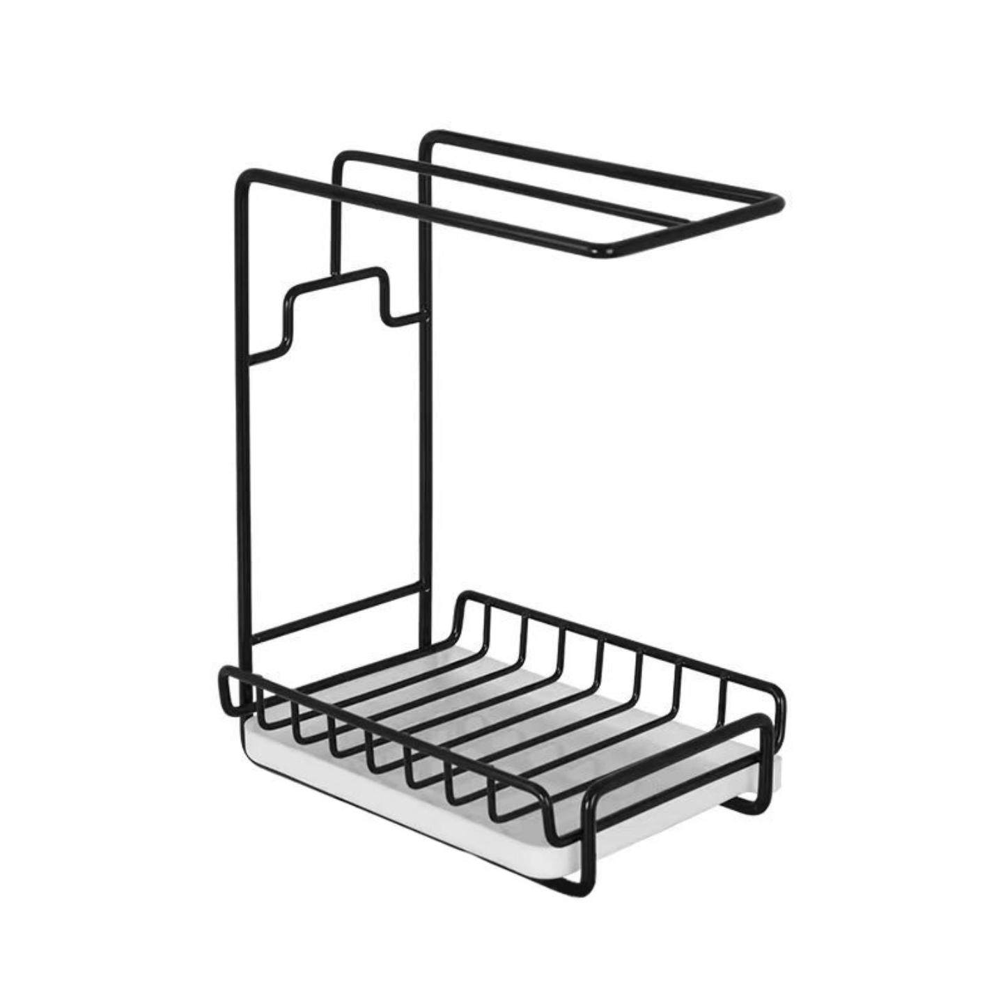 抹布架厨房沥水架免打孔台面壁挂海绵毛巾厨房用品收纳架置物架子,淘宝优惠券,粉丝福利购,淘宝优惠卷