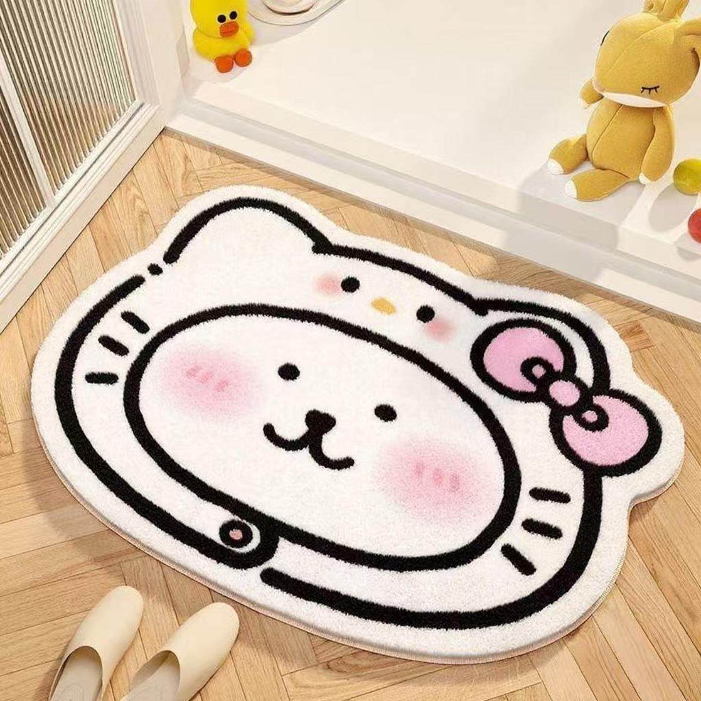 卡通风异形仿羊绒浴室地垫进门入户门垫家用加厚防滑脚垫,淘宝优惠券,粉丝福利购,淘宝优惠卷